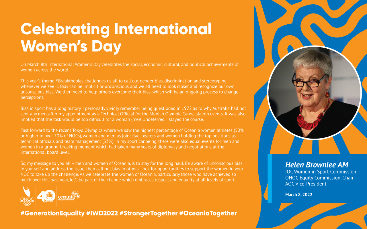 Breaking the bias - gender equality today for a sustainable tomorrow 